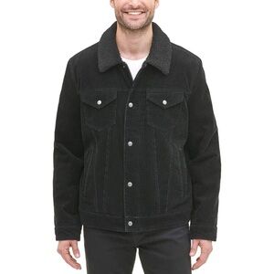G.H. Bass & Co. Corduroy Sherpa Trucker Jacket in Black Men’s Size L